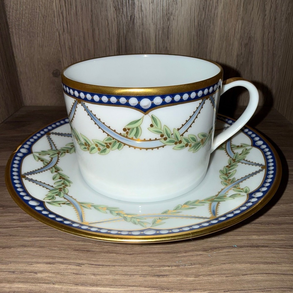 Tiffany & Company FEDERAL Flat Cup & Saucer EUC